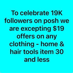 It’s a Saturday celebration now excepting $19 on $30 and lower ONE DAY SALE